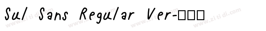 Sul Sans Regular Ver字体转换
